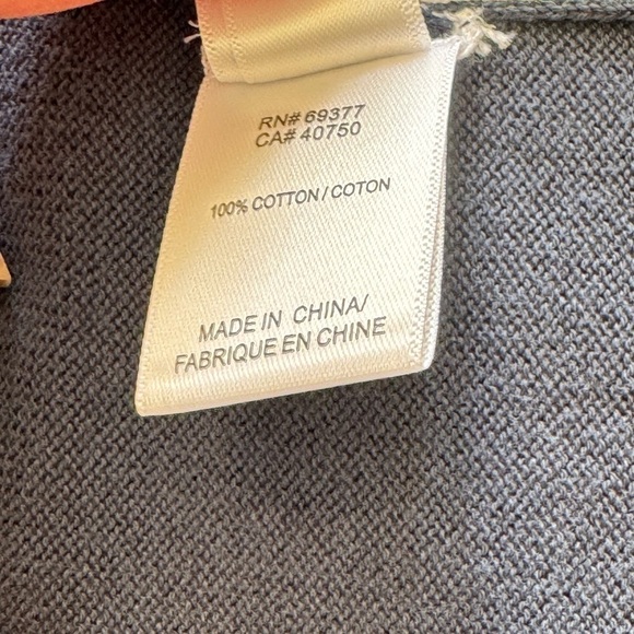 Wynne Layers XS Cardigan Blue White Button Front Sweater 100% Cotton Oversized - Picture 9 of 11